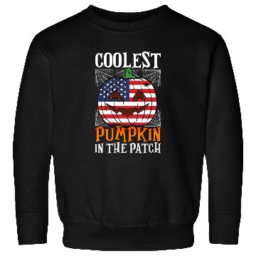 Discover Coolest Pumpkin In The Patch Us Flag Jack O Sweatshirts