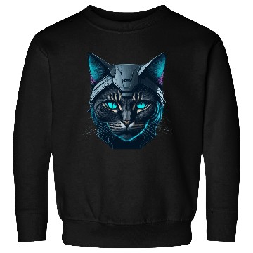Discover Cyberpunk neon cat Sweatshirts