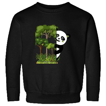 Discover panda bear in the forest Sweatshirts
