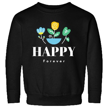 Discover Happy forever floral flowers minimalist cool Sweatshirts