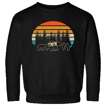Discover Papa Bear With Three Bear Cubs Sweatshirts