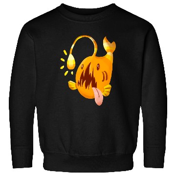 Discover The Orange Candy Corn Angler Fish Sweatshirts
