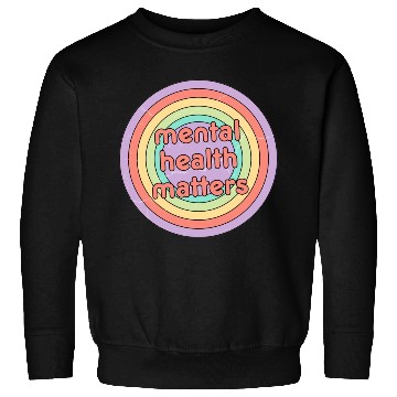 Discover Mental Health Matters | Retro Circle Peach Candy Sweatshirts