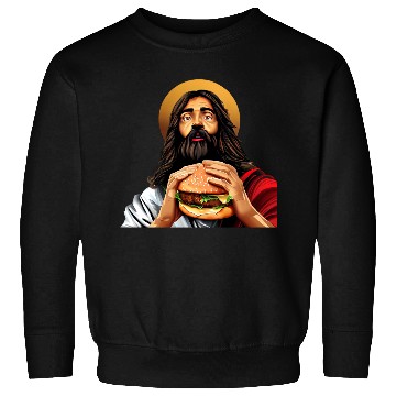 Discover Cheeseburger with Jesus Sweatshirts