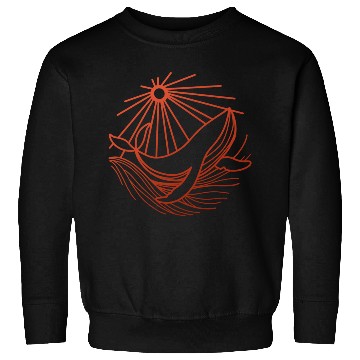 Discover Flying Great Whale Sweatshirts