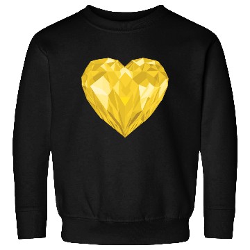 Discover Glossy yellow diamond heart Sweatshirts