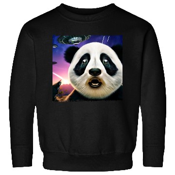 Discover Panda selfie with UFO surprise Sweatshirts