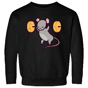 Discover Cute Gym Rat Cheese Squat Sweatshirts