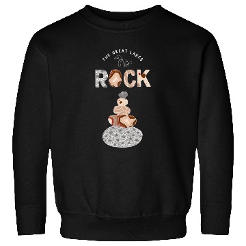 Discover Great Lakes Rock Colored Rock Stack Petoskey Stone Sweatshirts