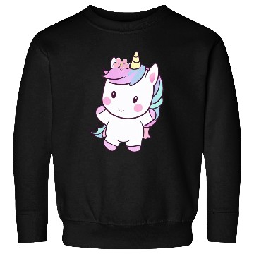 Discover Cute Dancing Unicorn, Joyful Fantasy Design Sweatshirts