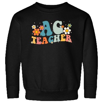 Discover Retro Groovy Agriculture Teachers Squad Back Sweatshirts