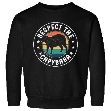 Discover Retro Respect The Capybara Capybara Lover Meme Sweatshirts