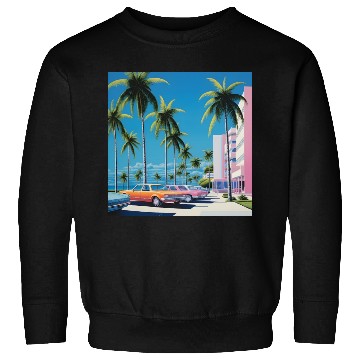 Discover 1980s Miami Beach Retro Hiroshi Nagai Sweatshirts