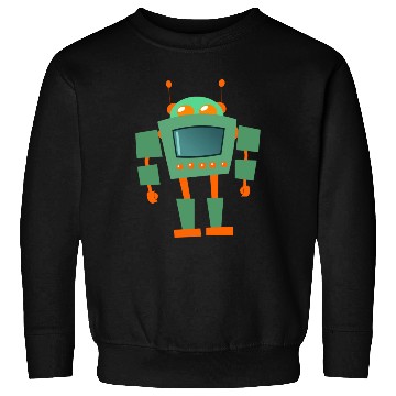 Discover Green And Orange Robot Sweatshirts