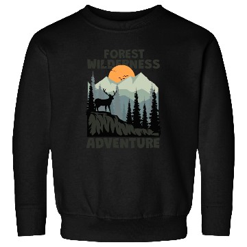 Discover forest wilderness adventure deer mountain Sweatshirts