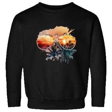 Discover Sunset with glasses Sweatshirts