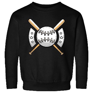 Discover Baseball with Bats and Stars Sweatshirts