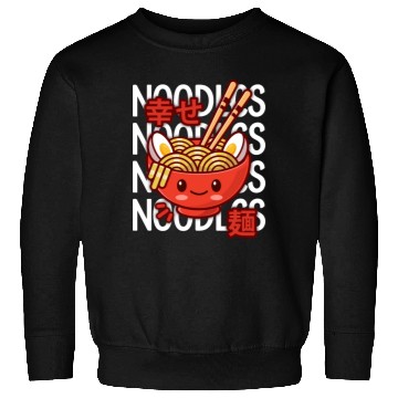 Discover Kawaii Ramen Noodle Bowl Noodles Red Sweatshirts