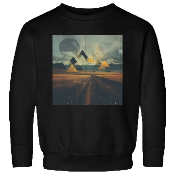 Discover Geometric Abstract Landscape [Surreal Aesthetic] Sweatshirts