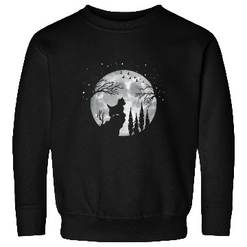 Discover Yorkshire Terrier Full Moon At Night Pet Yorkshire Sweatshirts