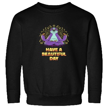 Discover Sloth Meditation Sloth Yoga Sweatshirts