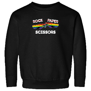 Discover Rock Paper Scissors Funny Lesbian Pride LGBT Pun Sweatshirts