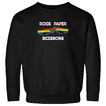 Discover Rock Paper Scissors Funny Lesbian Pride LGBT Cute Sweatshirts