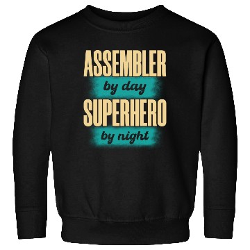 Discover Assembler By Day Superhero By Night green Sweatshirts