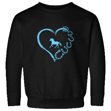 Discover Horseshoe Heart Horse Mom Horseback Riding Sweatshirts
