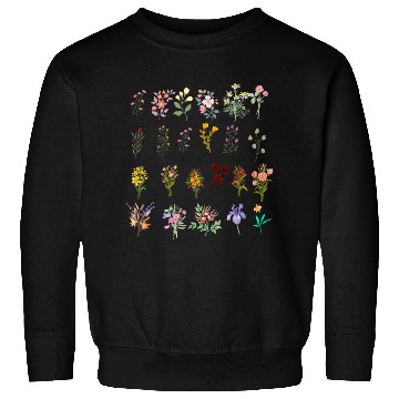 Discover Retro Wildflowers Floral design Sweatshirts