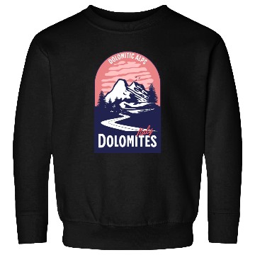 Discover Dolomites Italy Mountain Sunset Sweatshirts