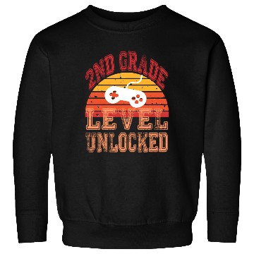 Discover 2nd Grade Level Unlocked Video Game Back To School Sweatshirts