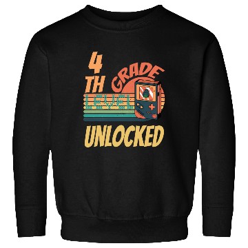 Discover 4th Grade Level Unlocked Video Game Back to School Sweatshirts