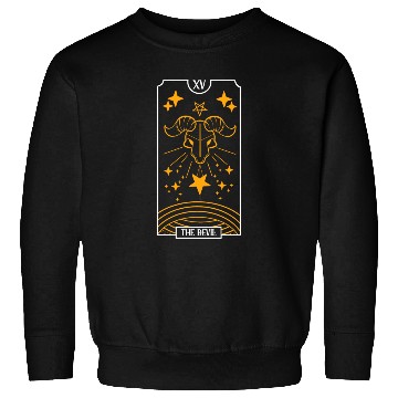 Discover The Devil Black Tarot Card Occultism Devil Gothic Sweatshirts