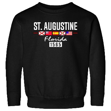 Discover St Augustine Historic Florida Flags Sweatshirts