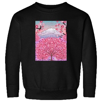 Discover Japan nature mountain sakura gift cherry blossoms Sweatshirts