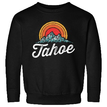 Discover Lake Tahoe Mountain 80s Sweatshirts