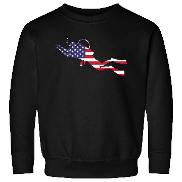 Discover American Flag USA Diving Scuba Diver Sweatshirts