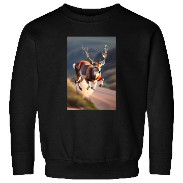 Discover The reindeer running logo Sweatshirts
