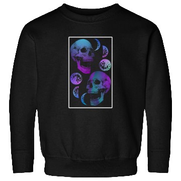 Discover Skeleton Sweatshirts, Neon Skull Moon Gothic Skeleton