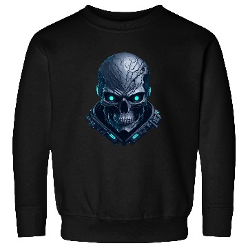 Discover Dark cyberpunk Skull artwork Sweatshirts