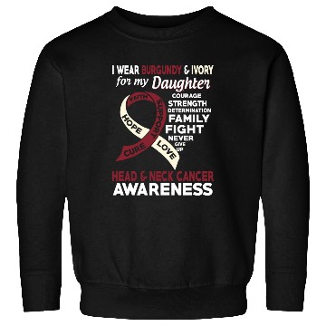 Discover I Wear Burgundy Ivory For My Daughter Head Neck Sweatshirts