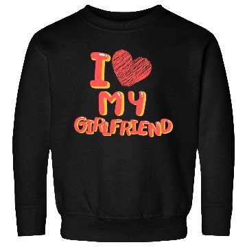Discover I Love My Girlfriend Heart Balloons Black Sweatshirts