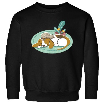 Discover Sleepy Beagle And Cat Sweatshirts