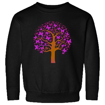 Discover Purple Butterfly Nature Tree Sweatshirts