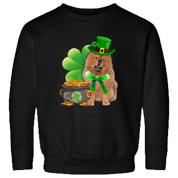 Discover Chow Chow Dog Shamrock Irish Saint St Patrick Day Sweatshirts