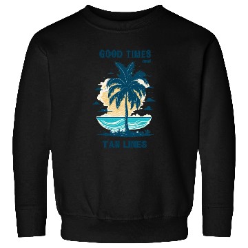 Discover Good times and tan lines. Cool summertime quote. Sweatshirts