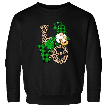 Discover Love Irish Gnome Shamrock Leopard Plaid St Patrick Sweatshirts