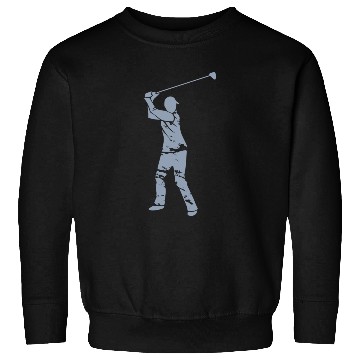 Discover Golf Golfer Silhouette - White Grunge Design Sweatshirts
