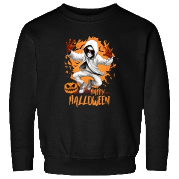 Discover Halloween Skeleton Dabbing Hip Hop Sweatshirts